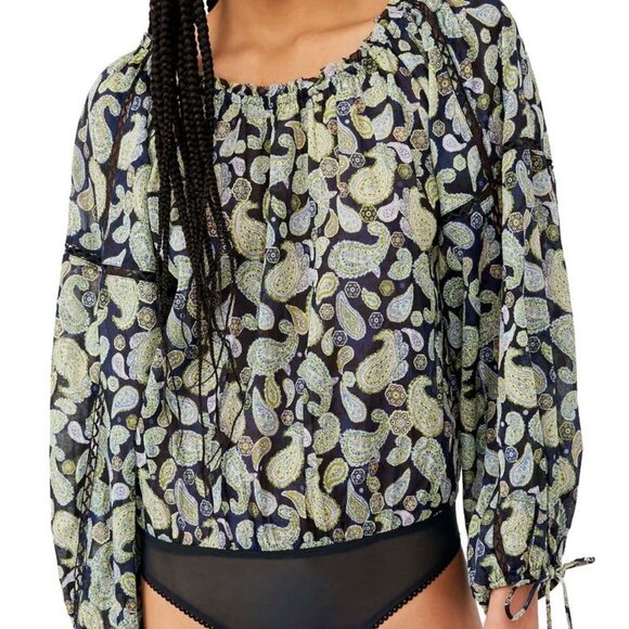 Free People Sundown Paisley Cotton Bodysuit Size Small - Picture 1 of 10